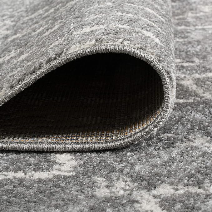 JONATHAN Y Boho Vintage Diamond Gray/Ivory Round Area Rug 7 ft, Moroccan Hype for Living Room, Bedroom, Kitchen, Office, Easy-Cleaning, High Traffic, Pet-Friendly, Non-Shedding (MOH101C-7R)