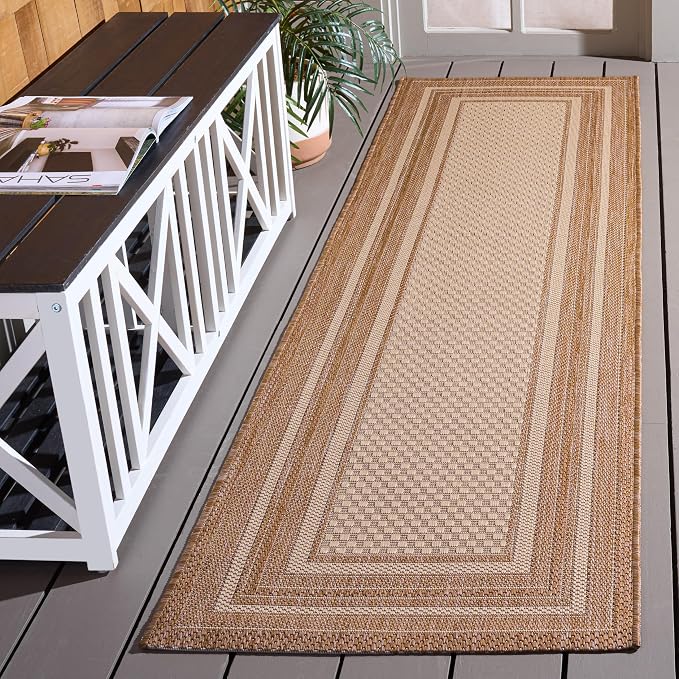 SAFAVIEH Courtyard Outdoor Runner Rug 2'3"x10', Beige CY8475-39312