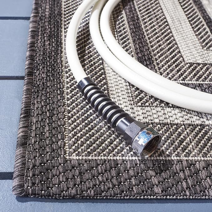 SAFAVIEH Courtyard Outdoor Accent Rug 2'3"x5', Light Grey CY8475-37612