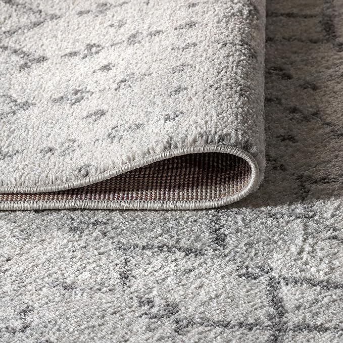JONATHAN Y Boho Vintage Diamond Cream/Gray Indoor Area Rug 9X12 ft, Moroccan Hype for Living Room, Bedroom, Kitchen, Office, Easy-Cleaning, High Traffic, Pet-Friendly, Non-Shedding (MOH101B-9)