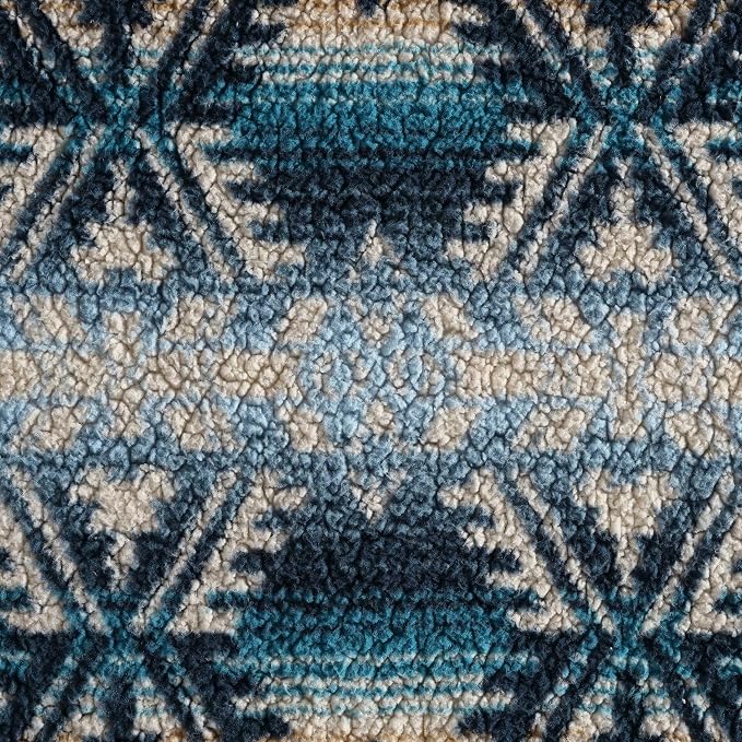 Wrangler - Blanket, Super Soft Sherpa Bedding with Corduroy Reverse, Yellowstone Inspired Throw Blanket for Couch or Bed (Frontier Turquoise, 50" x 60")