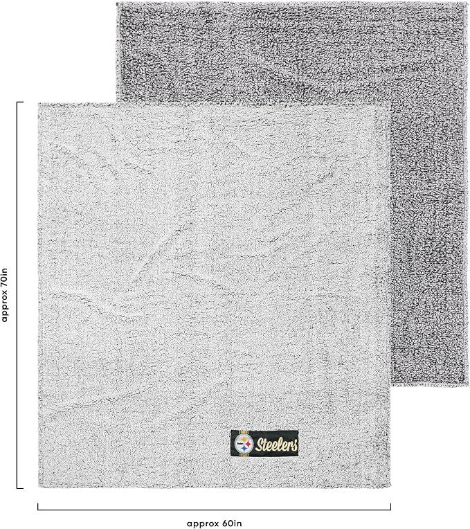 FOCO NFL Team Color Big Logo Cloud Sherpa Blanket 60" x 70"