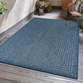 Adiva Rugs Outdoor Indoor Area Rug, Weather Resistant, Easy to Clean, Stain Resistant Floor Mat for Dining Room, Backyard, Deck, Patio (Azure Denim Blue, 8' x 10')
