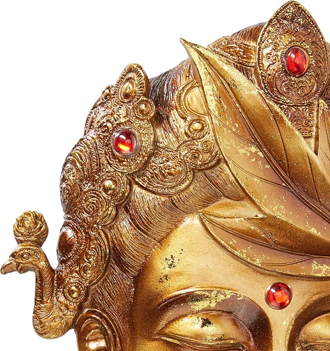Design Toscano Enlightened Deities Wall Sculptures: Guan Yin, 12 Inch, Gold