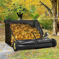 Tow Behind Lawn Sweeper, 52" Pull Behind Collector – Large Capacity Leaf & Grass Collector with Adjustable Height, Dumping Rope Design for Debris and Lawn Clippings