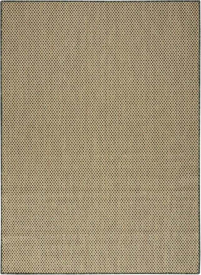 Nourison Home Courtyard Green 8' x 10' Area Rug - Easy Clean, Non Shedding, Bed Room, Living Room, Dining Room, Kitchen (8' x 10')