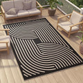 Easy Jute 9x12 Black Outdoor Patio Rug Machine Washable Boho Carpet