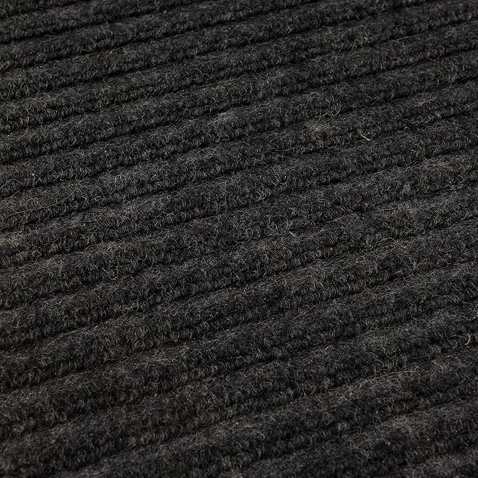 Mohawk Home Utility Floor Mat Solid Charcoal Grey (1'6" x 2'6") Perfect for Garage, Entryway, Porch, and Laundry Room