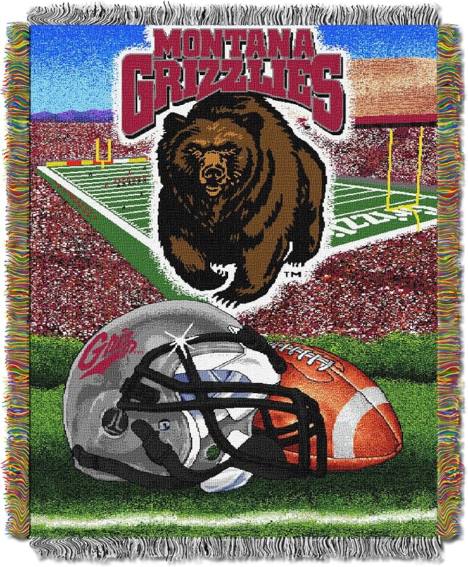 Officially Licensed NCAA "Home Field Advantage" Woven Tapestry Throw Blanket, 48" x 60", Multi Color
