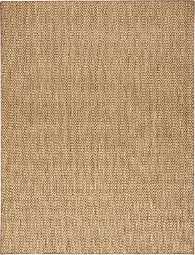 Nourison Home Courtyard Jute 8' x 10' Area Rug - Easy Clean, Non Shedding, Bed Room, Living Room, Dining Room, Kitchen (8' x 10')