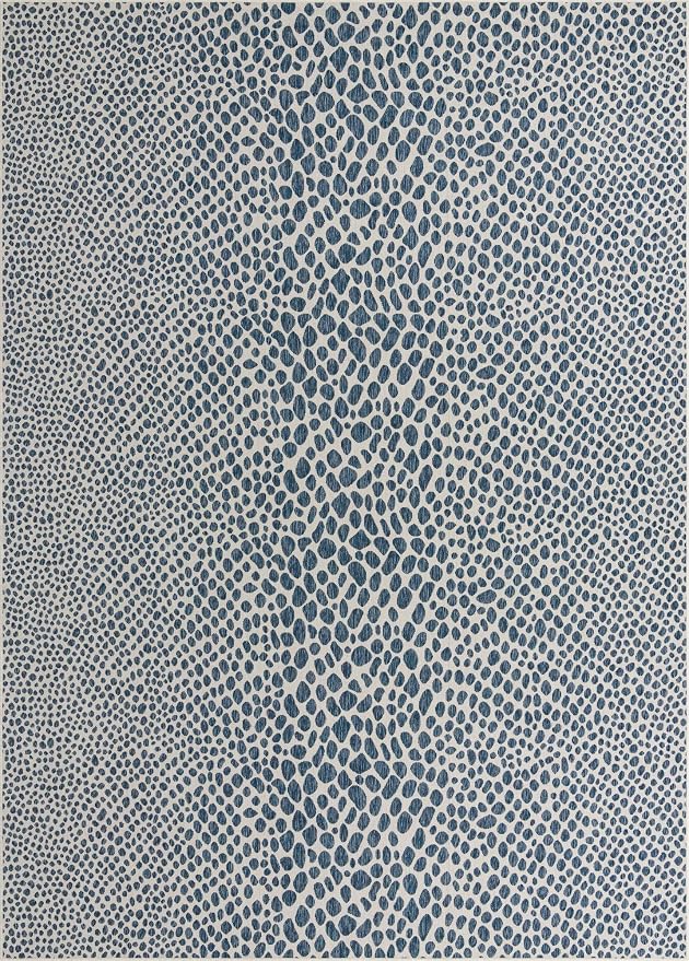 Unique Loom Outdoor Collection Area Rug - Cape Town (10' x 14' 1" Rectangle, Blue/ Olive)