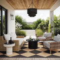 Nuloom Outdoor Performance Collection Sabina Dark Grey/Ivory, 2' x 10', Soft, High Traffic, Stain Resistant, Easy Clean, Durable Runner for Indoor/Outdoor Patio, Deck, Porch, Garden, Courtyard