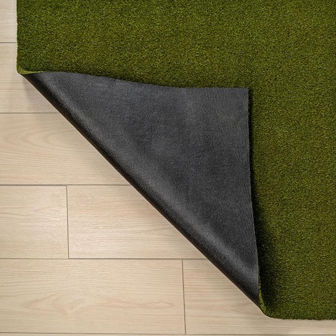 JONATHAN Y Peater Classic Casual Commercial Natural Coir Green 5 ft. x 8 ft. Doormat for Entrance, Front Door, Entryway CHG100F-5