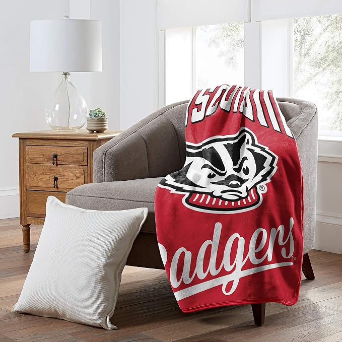 Northwest NCAA Unisex-Adult Raschel Throw Blanket