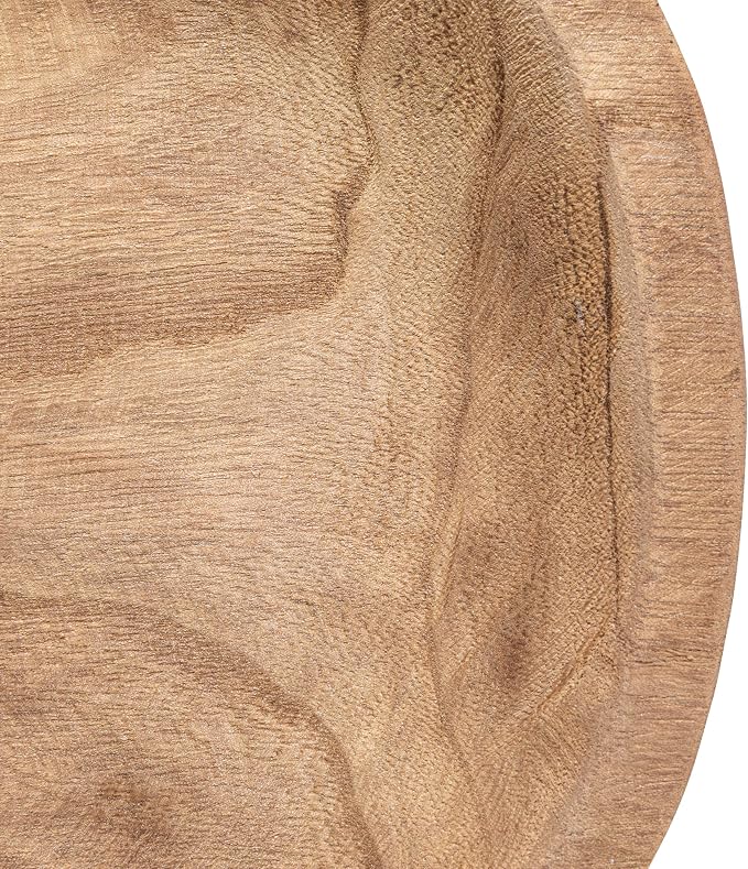 Bloomingville Hand-Carved Paulownia Wood Bowl, Natural