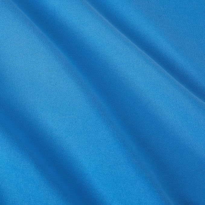 Amazon Basics 5-Piece Microfiber Kid's Bed-in-a-Bag Bedding Set, Twin, Blue, Solid
