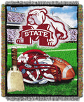 Officially Licensed NCAA "Home Field Advantage" Woven Tapestry Throw Blanket, 48" x 60", Multi Color