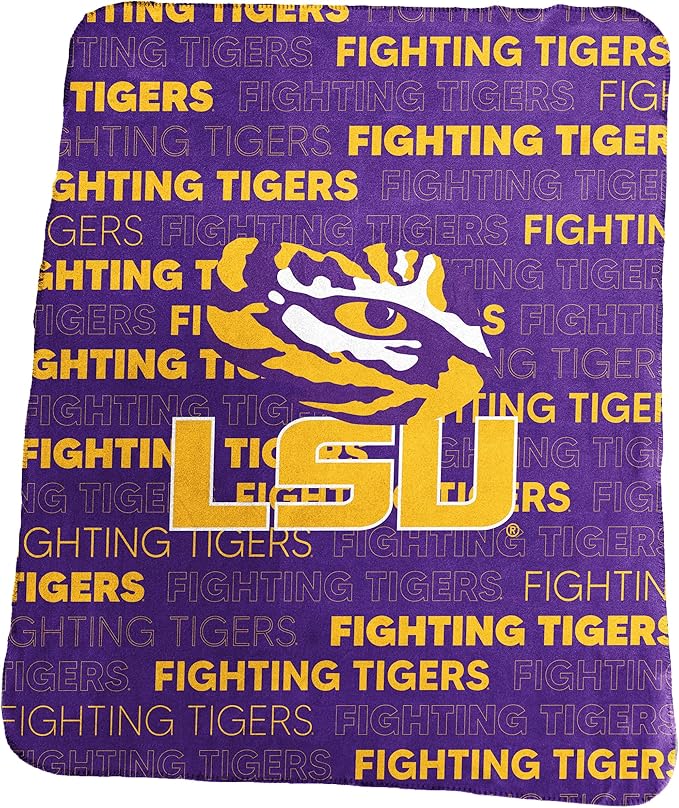 Logo Brands NCAA Classic Fleece Throw Blanket -50” x 60” Ultra-Soft Game Day Blanket with Bold Team Colors & Logo – Cozy College Team Bedding for Fans & Alumni