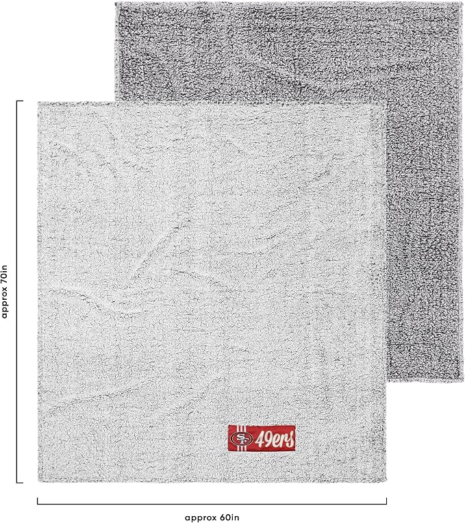 FOCO NFL Team Color Big Logo Cloud Sherpa Blanket 60" x 70"