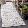 JONATHAN Y Boho Vintage Diamond Cream/Gray Runner Rug 2X14 ft, Moroccan Hype for Living Room, Bedroom, Kitchen, Office, Easy-Cleaning, High Traffic, Pet-Friendly, Non-Shedding (MOH101B-214)