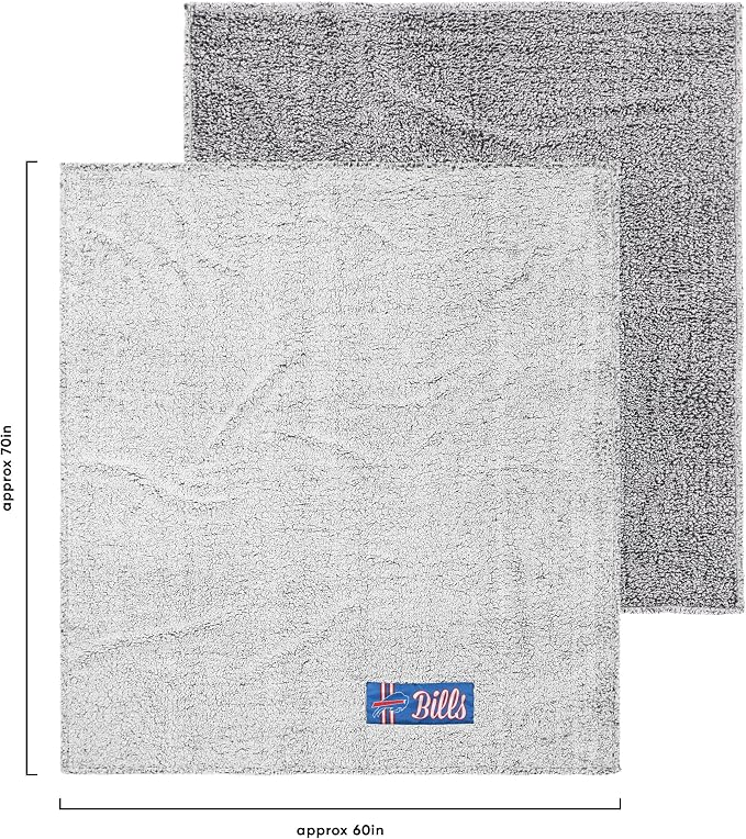 FOCO NFL Team Color Big Logo Cloud Sherpa Blanket 60" x 70"