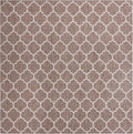 Unique Loom Outdoor Trellis Collection Area Rug - Trellis (Square 13' 0" x 13' 0", Brown/ Ivory)
