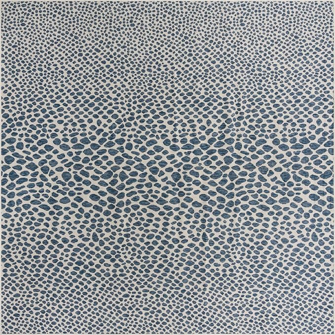 Unique Loom Outdoor Collection Area Rug - Cape Town (10' 8" Square, Blue/ Olive)