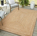 Savi Home Natural Jute Area Rug 4x6 FT – Handwoven Braided Farmhouse Rug, 72x48 Inch Handloom Entryway Rug, Rustic Doormat for Kitchen, Living Room, Pets & Indoor Decor