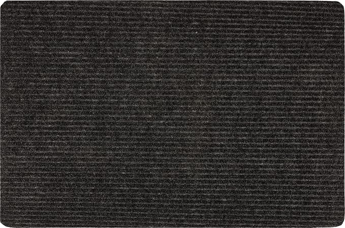 Mohawk Home Utility Floor Mat Solid Charcoal Grey (2' x 3') Perfect for Garage, Entryway, Porch, and Laundry Room