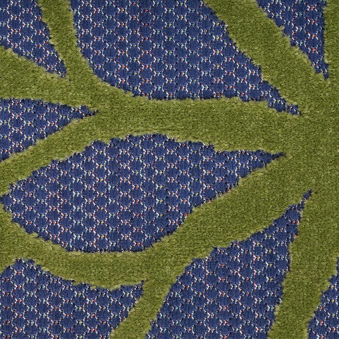 Nourison Home Aloha Navy Multicolor 5'3" x 7'5" Area Rug - Easy Clean, Non Shedding, Bed Room, Living Room, Dining Room, Kitchen (5' x 8')