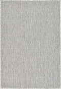Unique Loom Collection Casual Transitional Solid Heathered Indoor/Outdoor Flatweave Area Rug (4' 1" x 6' 1" Rectangle, Light Gray/Ivory)