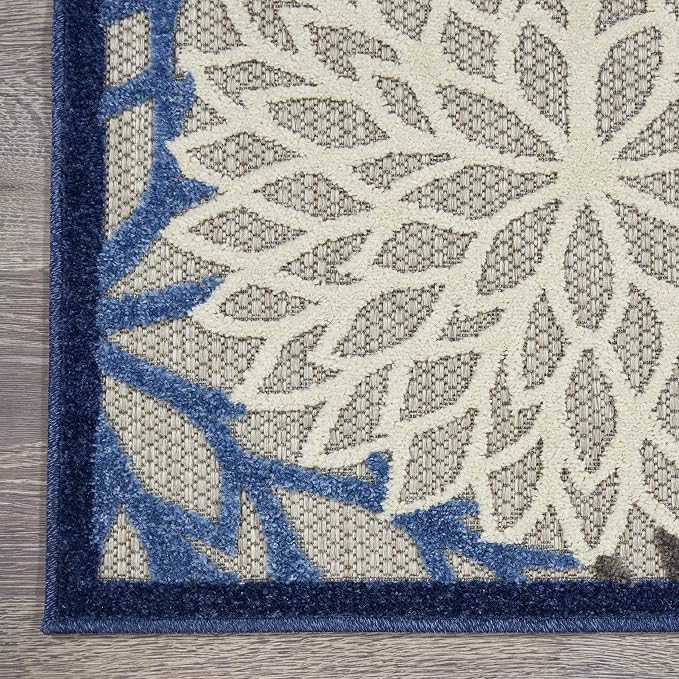 Nourison Home Aloha 2'8" x 4' Blue/Multicolor Outdoor Indoor/Outdoor Rug