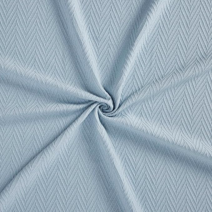 Superior Metro All-Season Cotton Blanket, Woven Blanket for Couch, Bed, Bedding, Farmhouse, Home Essentials, Cute and Cozy Bohemian Blankets, Herringbone Weave, King, Light Blue