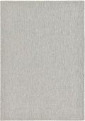 Unique Loom Outdoor Solid Collection Area Rug (8' x 11' 4" Rectangle Light Gray/Ivory)