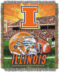 Officially Licensed NCAA "Home Field Advantage" Woven Tapestry Throw Blanket, 48" x 60", Multi Color
