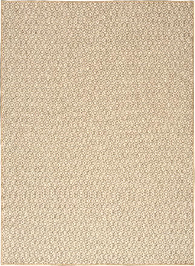 Nourison Home Courtyard Natural 6' x 9' Area Rug - Easy Clean, Non Shedding, Bed Room, Living Room, Dining Room, Kitchen (6' x 9')