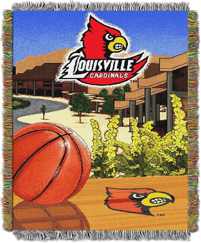 Officially Licensed NCAA "Home Field Advantage" Woven Tapestry Throw Blanket, 48" x 60", Multi Color