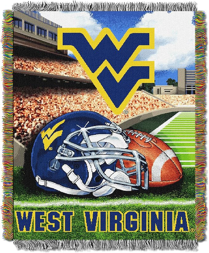 Officially Licensed NCAA "Home Field Advantage" Woven Tapestry Throw Blanket, 48" x 60", Multi Color