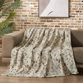 Lucky Brand Wildflower Beige Floral 50"x70" Cozy Plush Blanket - Premium Microfiber Throw for Luxurious Comfort and Style
