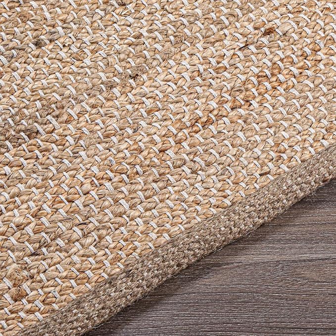 Hausattire Jute Woven Runner Rug 2'x6' - Natural, Hand Braided Boho Reversible Area Rugs for Kitchen, Living Room | Farmhouse Indoor Outdoor Long Mat for Bedroom, Natural Fiber Patio Mats - 24x72 Inch