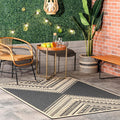 Nuloom Outdoor Performance Collection Landry Charcoal/Ivory, 2' x 3', Soft, High Traffic, Stain Resistant, Easy Clean, Durable Area Rug for Indoor/Outdoor Patio, Deck, Porch, Garden, Courtyard