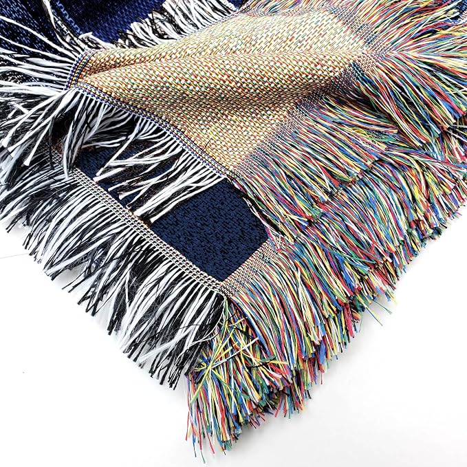 Northwest Michigan Wolverines 2023 National Champions Woven Tapestry Throw Blanket – 48 x 60 Inches – NCAA Official Fan Decor – Visionary Design