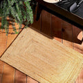 Savi Home Hand Woven Jute Braided Rug, 2'x3' - Natural, Reversible Boho Entry Area Rugs for Kitchen, Living Room, Farmhouse Indoor Outdoor Decorative Floor Rug, 24x36 Inches