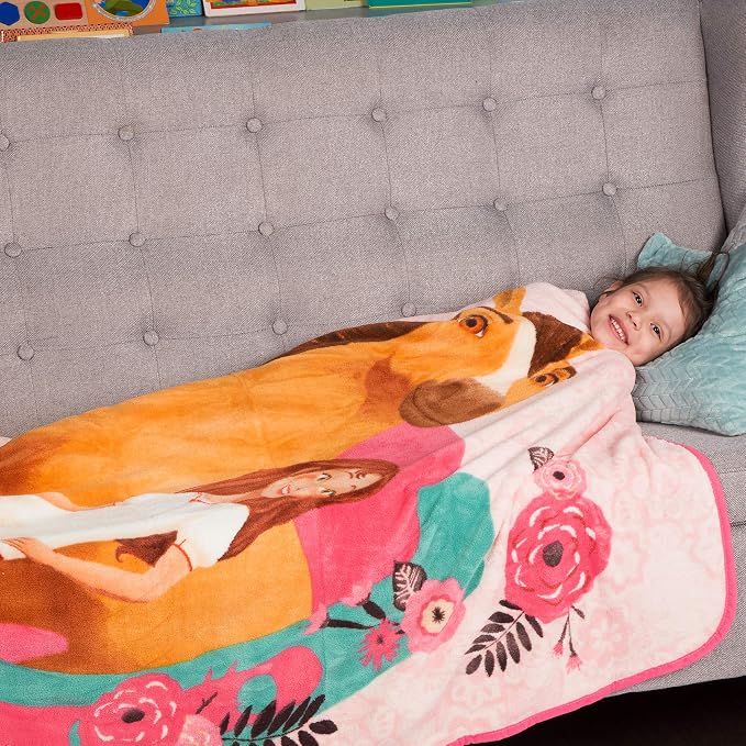 Franco Kids Bedding Super Soft Micro Raschel Throw, 46 in x 60 in, Spirit Riding Free