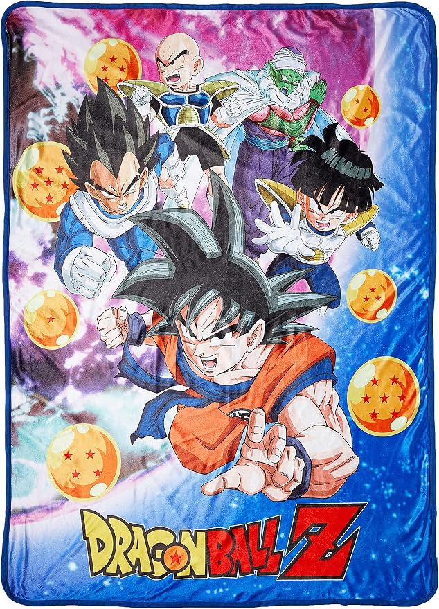Dragon Ball Z GE-57756 Group Galaxy Polyester Throw Blanket, 46 x 60"