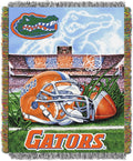 Officially Licensed NCAA "Home Field Advantage" Woven Tapestry Throw Blanket, 48" x 60", Multi Color