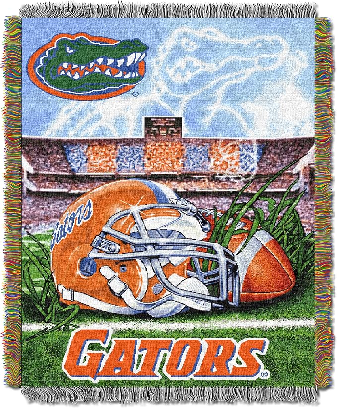 Officially Licensed NCAA "Home Field Advantage" Woven Tapestry Throw Blanket, 48" x 60", Multi Color