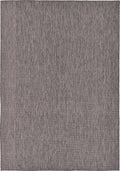 Unique Loom Collection Casual Transitional Solid Heathered Indoor/Outdoor Flatweave Area Rug (8' x 11' 4" Rectangle, Black/Ivory)