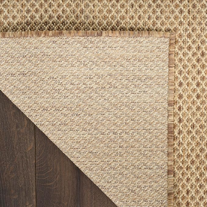 Nourison Home Courtyard Jute 5' x 7' Area Rug - Easy Clean, Non Shedding, Bed Room, Living Room, Dining Room, Kitchen (5' x 7')