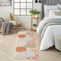 Nourison Home Aloha Indoor-Outdoor Ivory Multicolor 2'3" x 8' Area Rug, Easy Cleaning, Non Shedding, Bed Room, Living Room, Dining Room, Backyard, Deck, Patio (2x8)